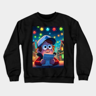 Unveiling Enigmatic Holiday Magic: Gravity Falls Christmas Art for Iconic Festive Designs! Crewneck Sweatshirt